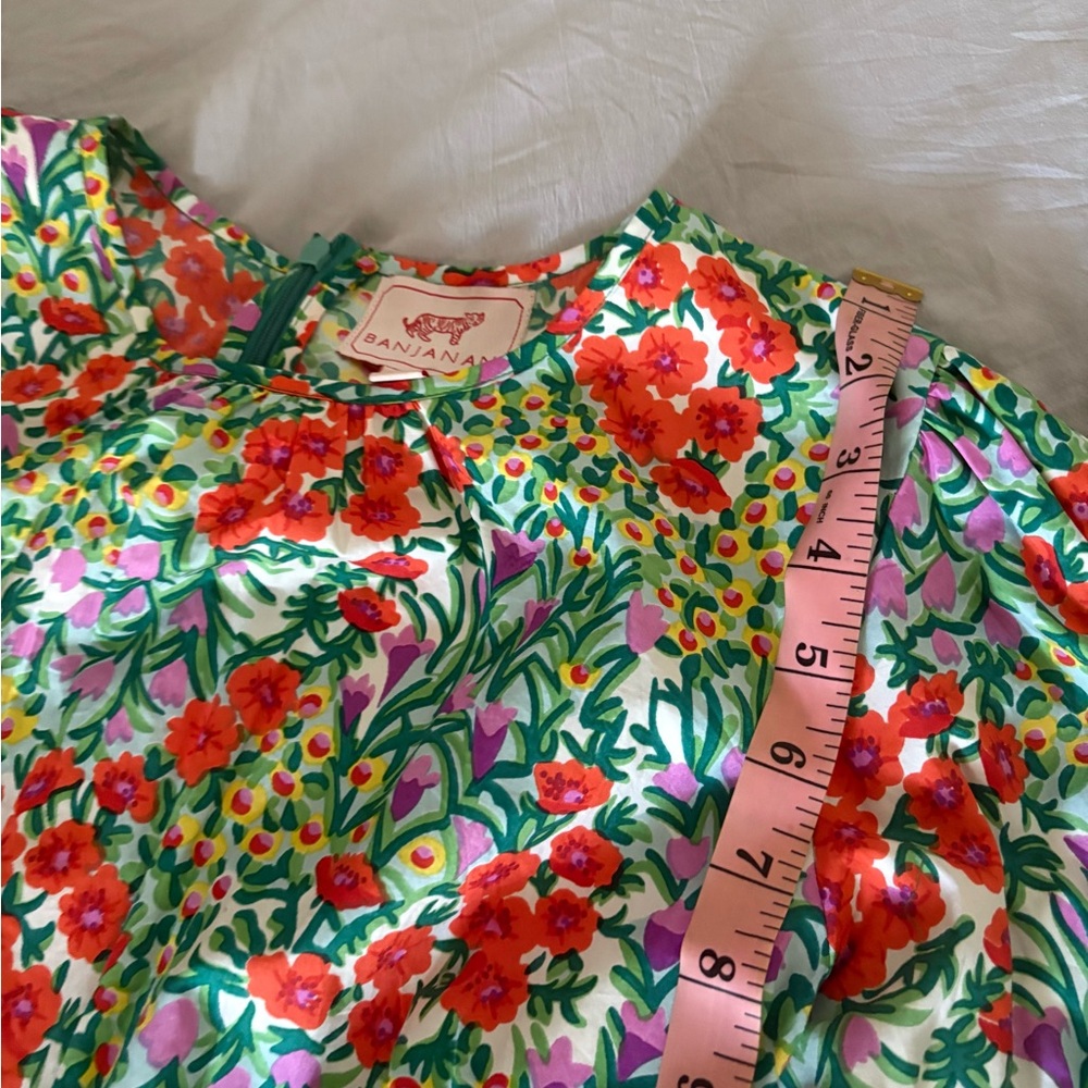 Banjanan Garden Poppy Combo Long Sleeve Maxi Dress M - Picture 6 of 11